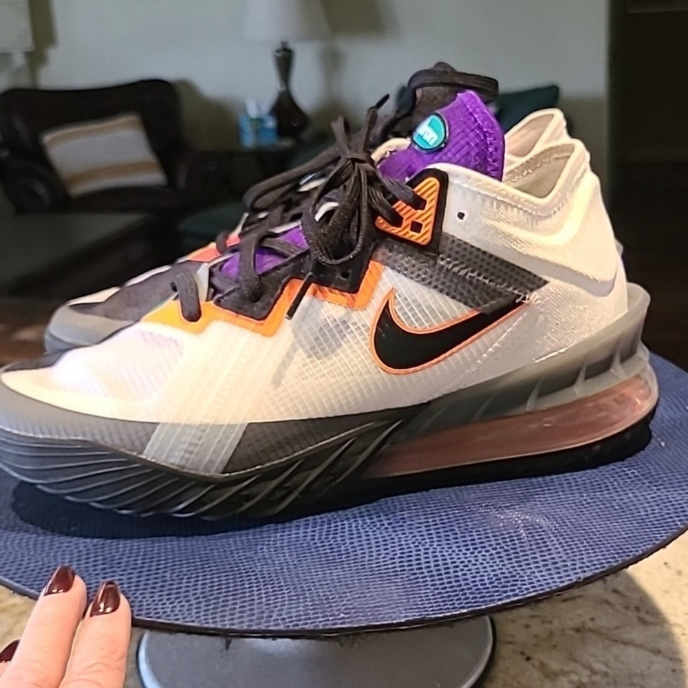 NIKE LeBron XVIII Low "Greedy"airmax sneakers multi color Mens sz 8.(#1199)VGC. - Picture 5 of 13